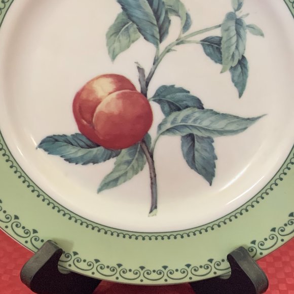 ANDREA BY SADEK WITHERTHUR ADAPTATION FRUIT DESIGN collectible plate, peach - Picture 2 of 5
